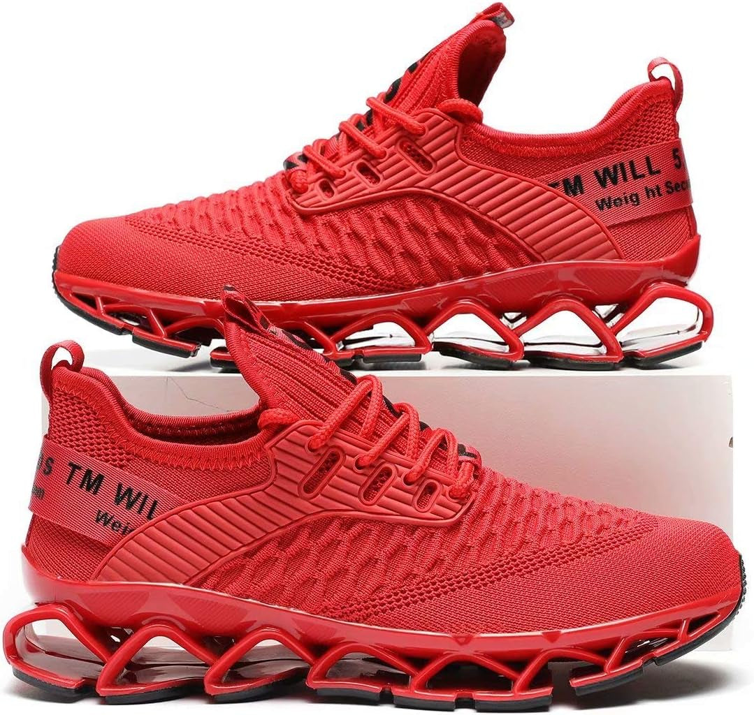 Women's Blade Running Sneakers - Red from Meahs Fashion