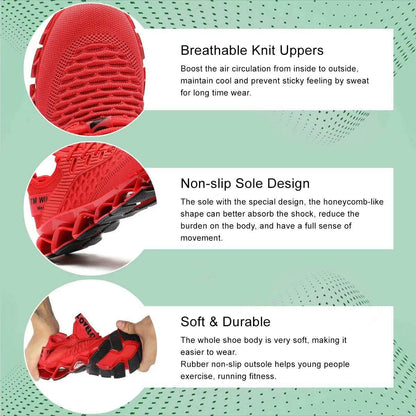 Women's Blade Running Sneakers - Red from Meahs Fashion